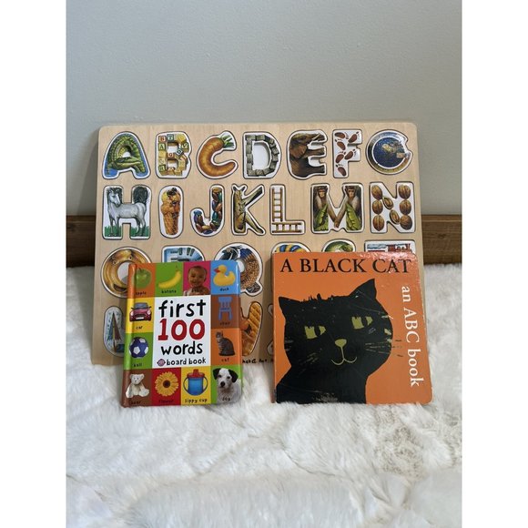 Children’s Educational Alphabet Puzzle & Books Bundle - Picture 1 of 11